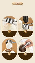 Coconut Opener Tool Set – Stainless Steel Coconut Cutter & Rubber Hammer, Safe & Easy to Use