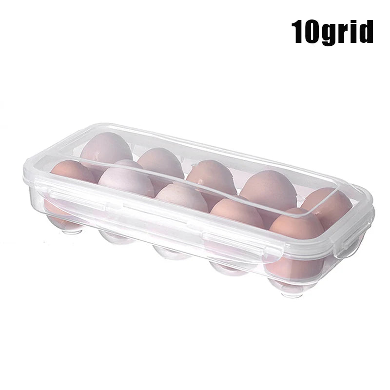 Reusable Plastic Egg Storage Box – Airtight & Stackable