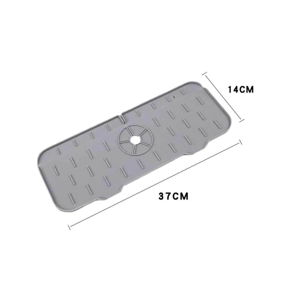Silicone Kitchen Faucet Mat – Foldable Sink Drainer & Splash Protector
