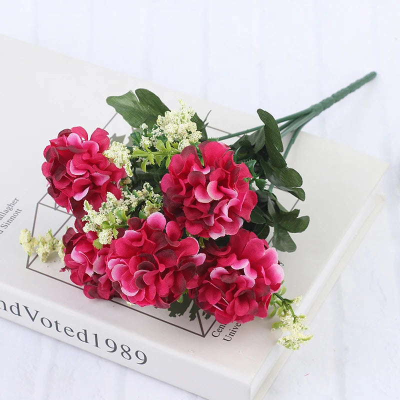 Artificial Silk Flower Bouquet – 28cm Hydrangea
