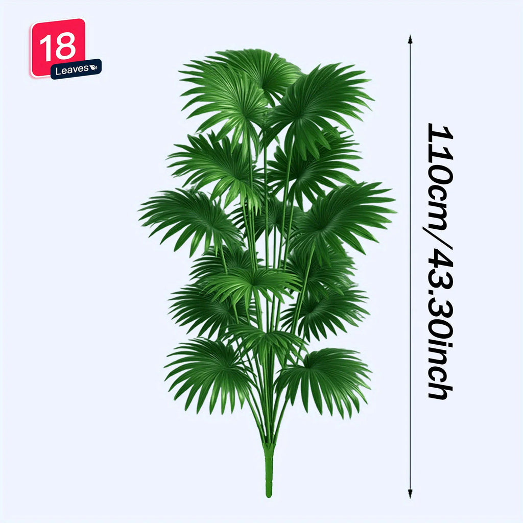 43.3" Artificial Palm Tree Large Tropical Plant Indoor Outdoor