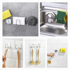 Stainless Steel Kitchen Sponge Holder – Self-Adhesive Sink Organizer