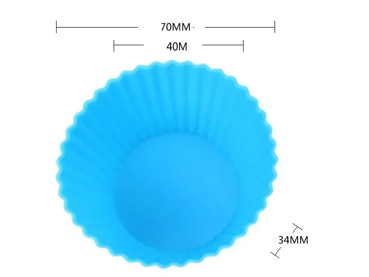 Silicone Muffin Cake Molds – Reusable, Non-Stick Baking Cups
