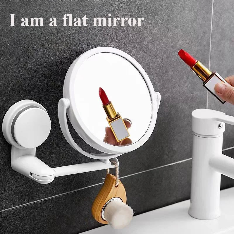 360-Degree Rotating HD Makeup and Shaving Mirror for Precision Grooming