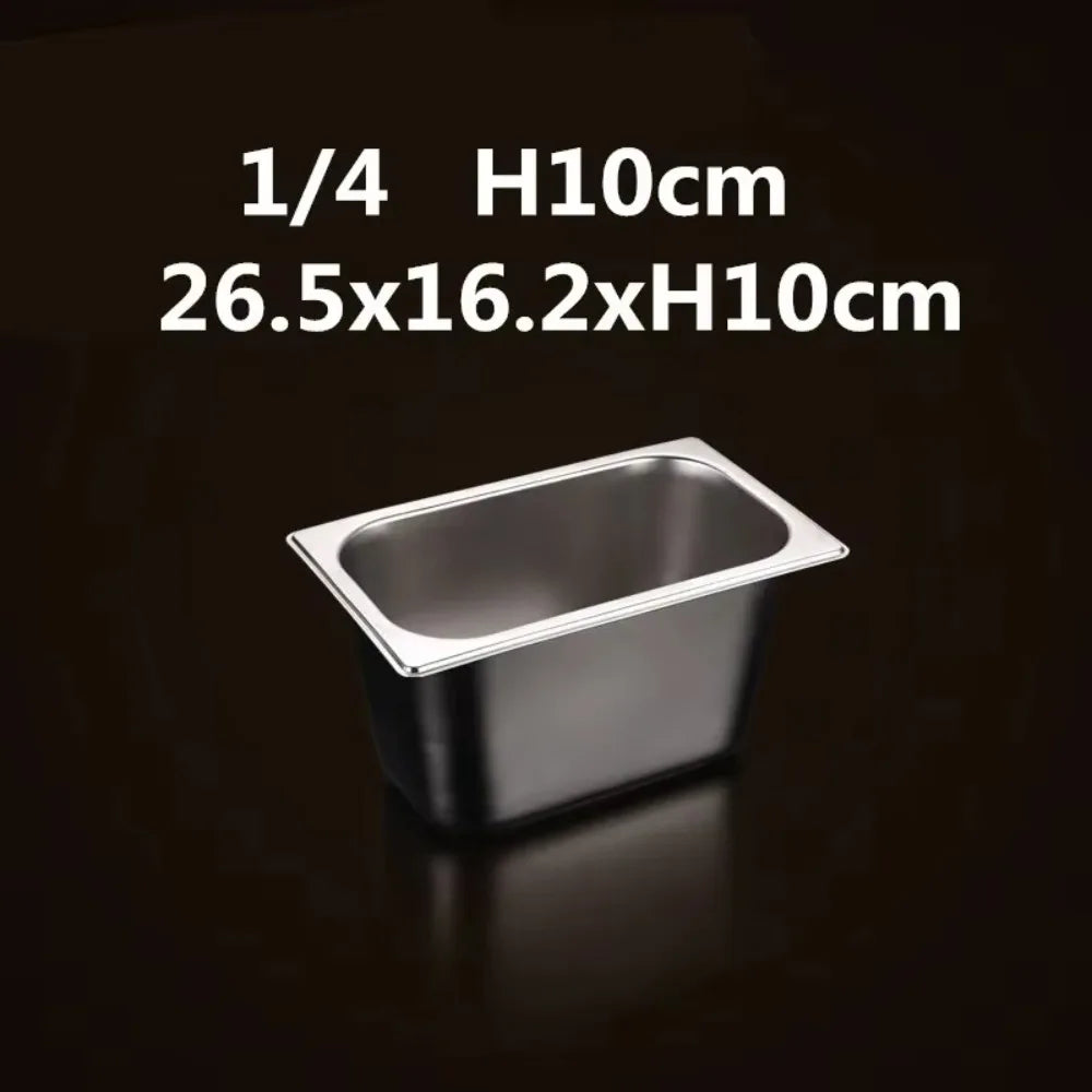 304 Stainless Steel Food Storage Pan – Durable Buffet & Kitchen Use