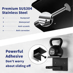 Self-Adhesive Stainless Steel Toilet Paper Holder with Phone Shelf Wall-Mount