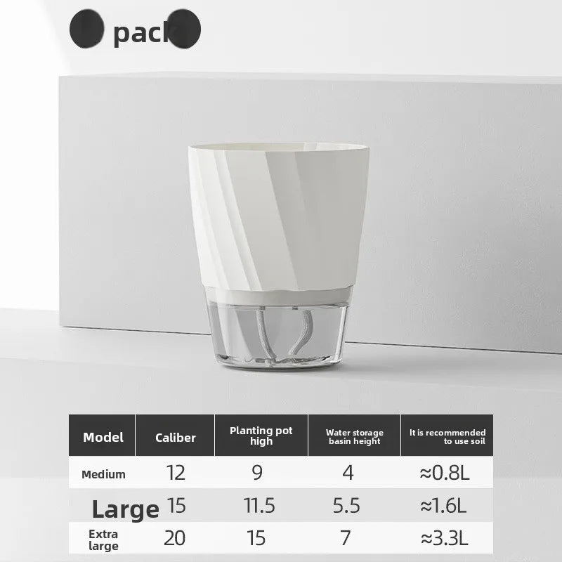 Transparent Self-Watering Hydroponic Plant Pot