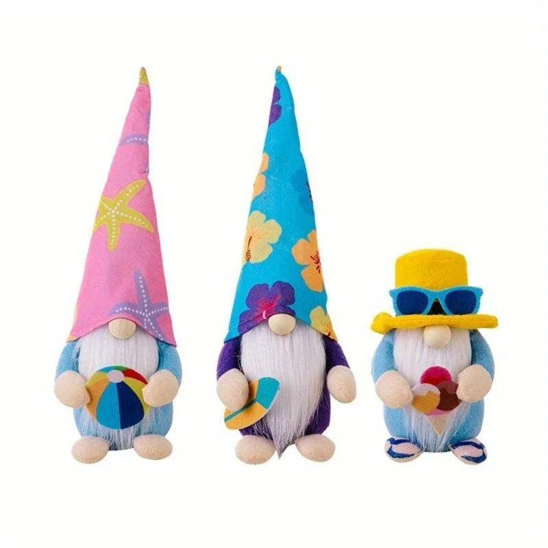 Summer Ocean Gnome Decorative Fabric Ornament for Home & Party Decor
