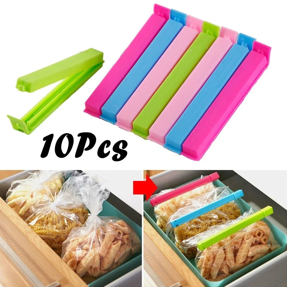 Plastic Bag Clips – Eco-Friendly & Folding Kitchen Clips (10pcs)