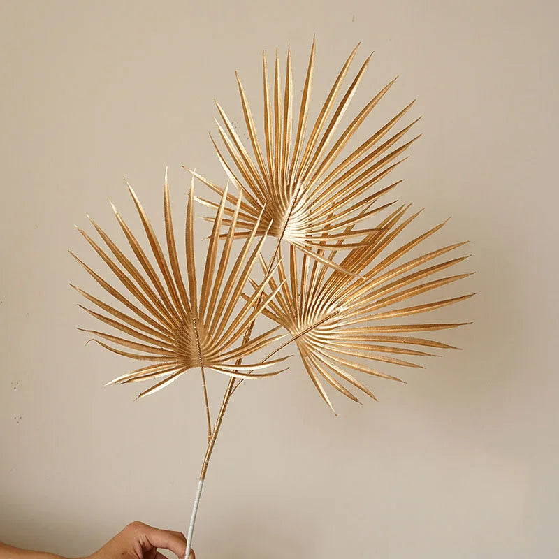67–84cm Golden Artificial Leaf Branch Wedding & Home Decor