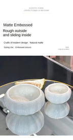 ZIZI FISH Round Ceramic Plate – Durable Solid Tableware for Home & Kitchen
