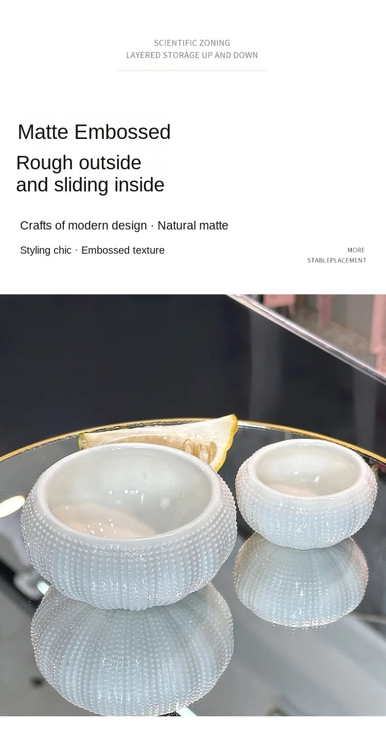 ZIZI FISH Round Ceramic Plate – Durable Solid Tableware for Home & Kitchen