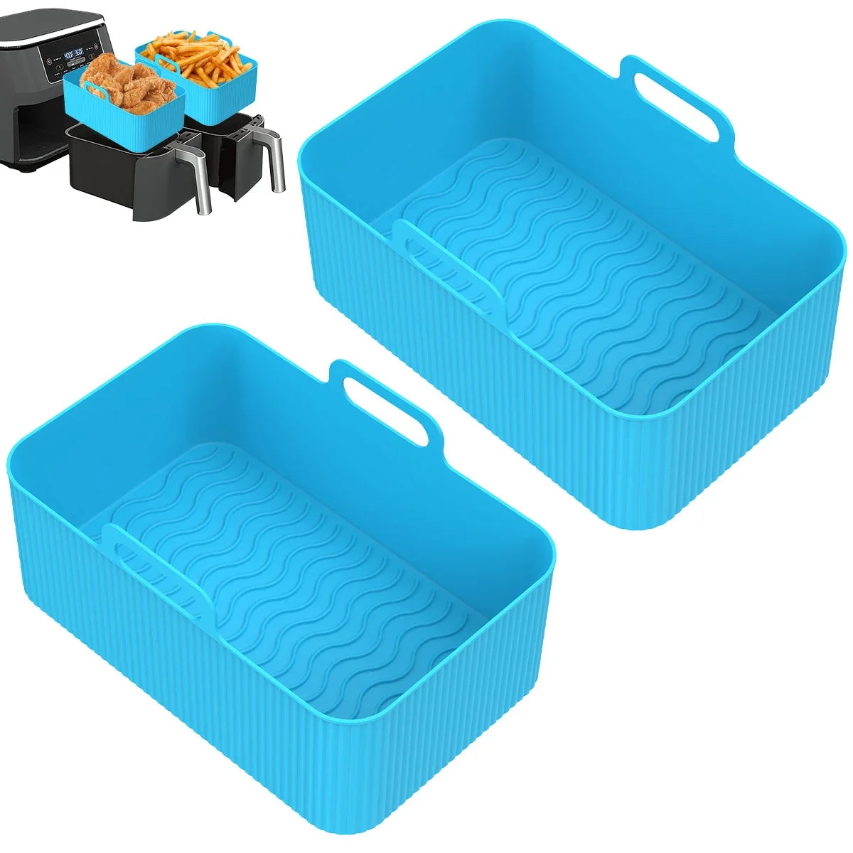 Eco-Friendly Air Fryer Silicone Liner – Reusable & Heat-Resistant