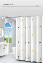 Modern PEVA Waterproof Shower Curtain 100x180cm – Leaf Print