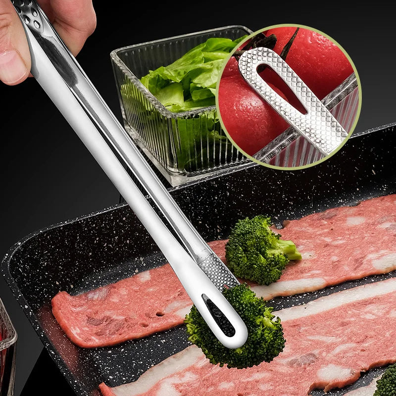 2-Piece 304 Stainless Steel Kitchen Tongs Set – 24cm & 28cm