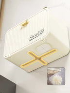 Wall-Mounted Transparent Waterproof Tissue Box Toilet & Bathroom Roll Paper Organizer
