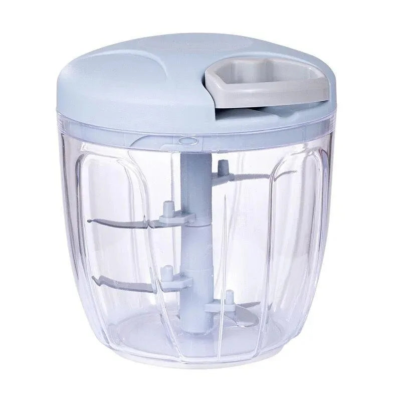 Manual Garlic Press & Vegetable Chopper – Stainless Steel & Plastic