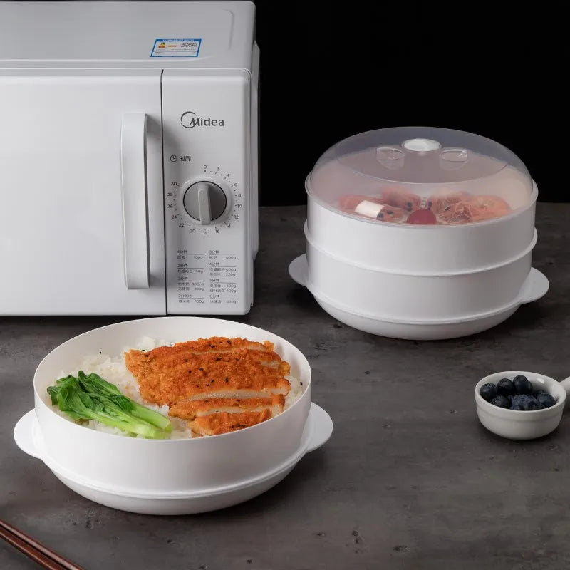 Eco-Friendly Microwave Steamer – Dumpling & Rice Cooking Container