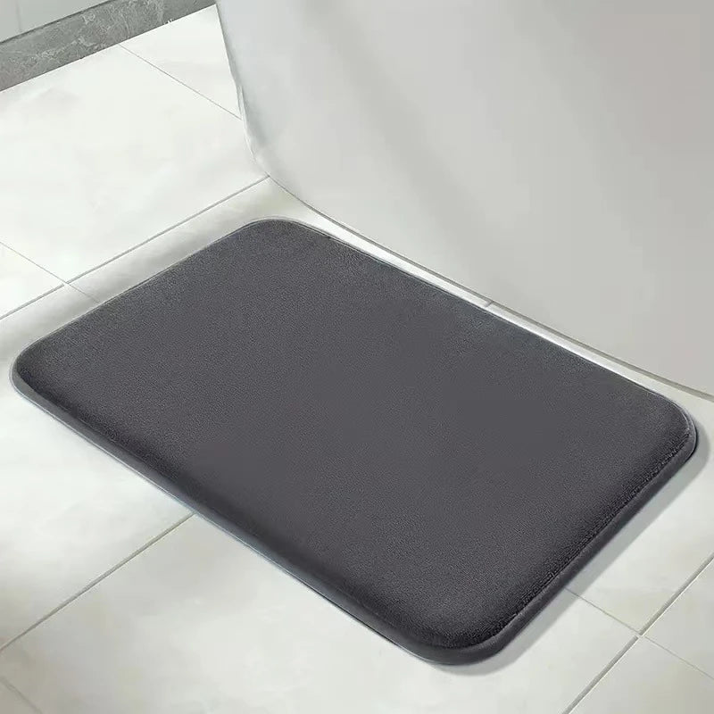 Super Absorbent Coral Fleece Bathroom Mat – Non-Slip, Quick-Dry, Soft and Comfortable Floor Mat for Bathroom and Door