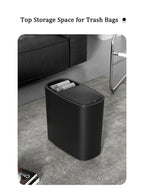 Large Capacity Bathroom Trash Can with Lid – Odor-Sealing Plastic Waste Bin for Bathroom