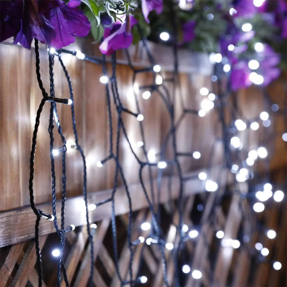Solar LED String Lights 30M IP65 Waterproof RGB Holiday