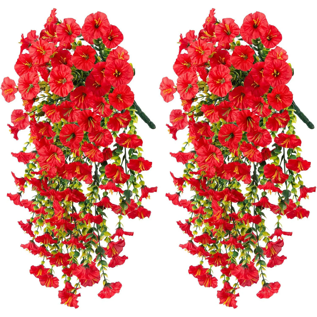 1pcs Artificial Morning Glory Wall Hanging – 75cm