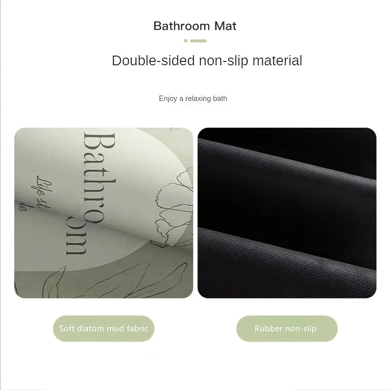 Special-Shaped Diatom Mud Bathroom Mat Non-Slip Absorbent Floor Rug Toilet & Bathtub