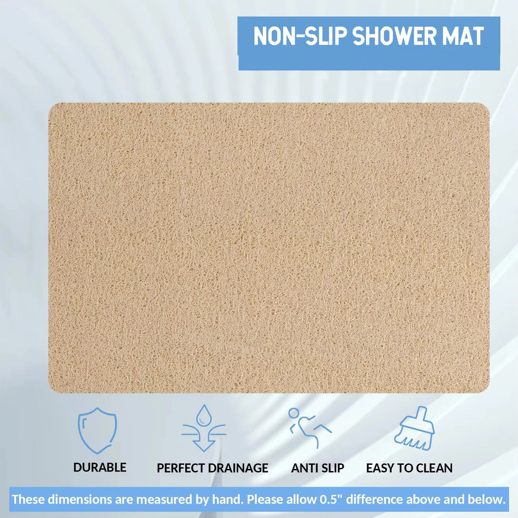 50x80cm Non-Slip Shower Mat – Drainable & Washable Bath Mat