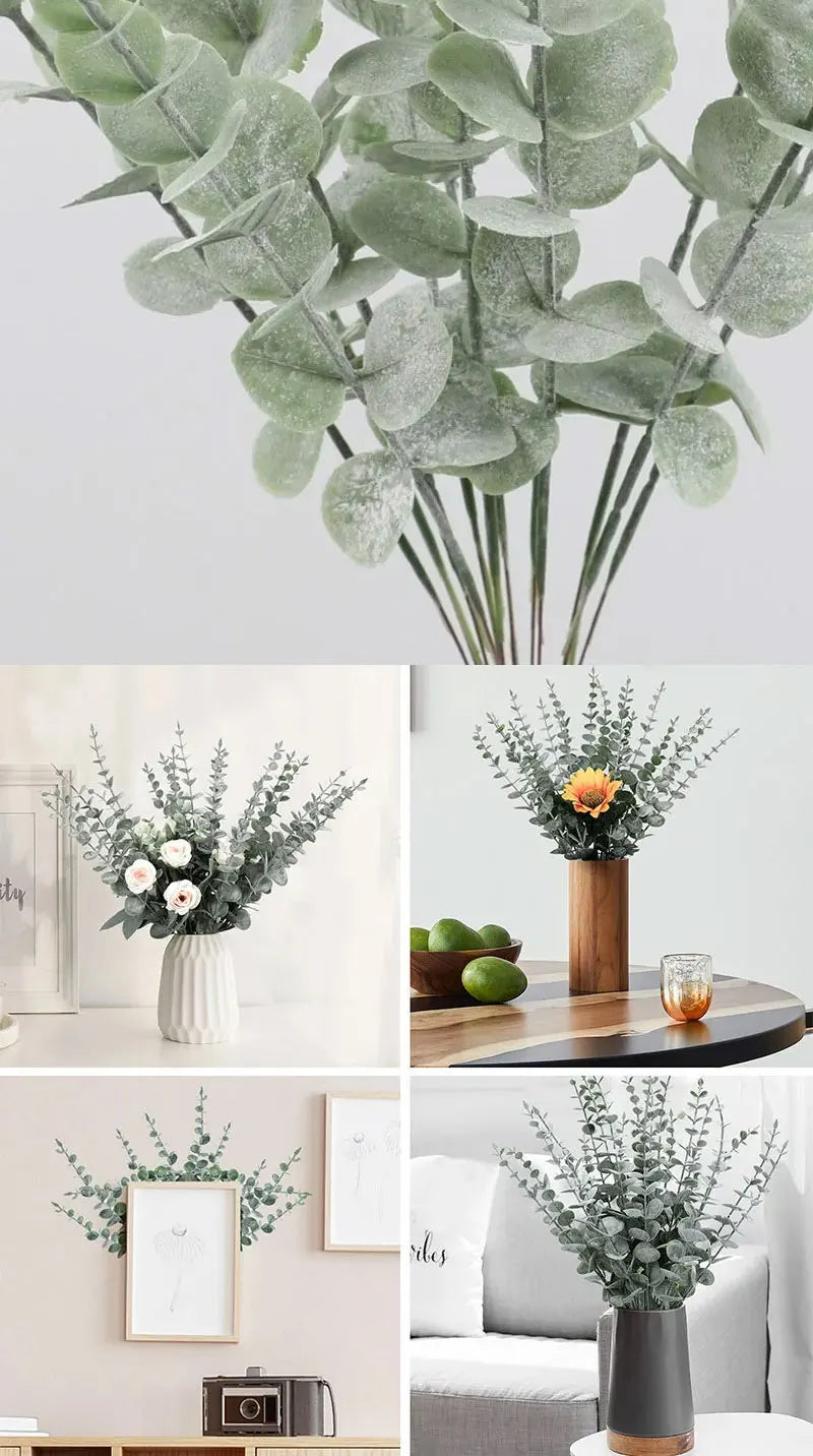 Artificial Eucalyptus Leaves Bouquet 41cm Decor