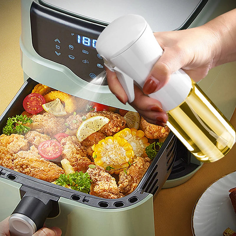 200/300/500ml Oil Spray Bottle BBQ Cooking Olive Oil Sprayer Plastic Baking Oil Spray Empty Bottle Vinegar Bottle Or  Oil brush
