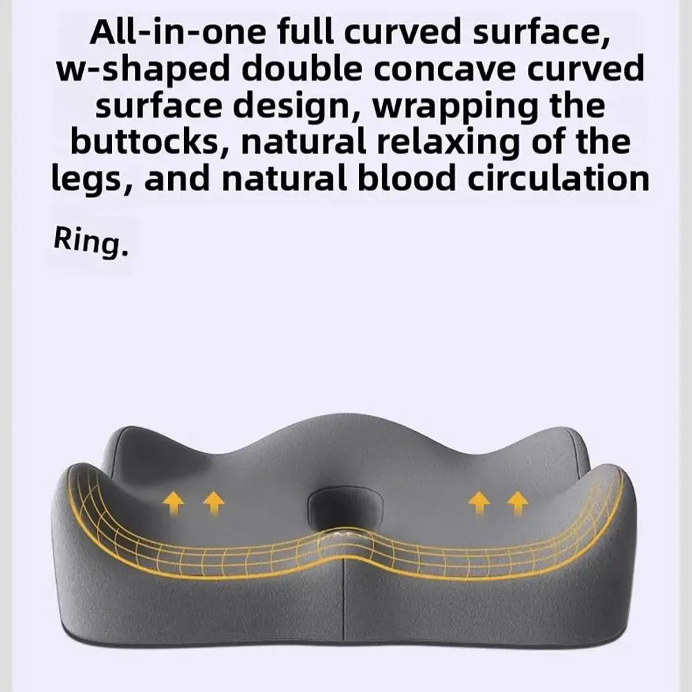 Memory Foam Coccyx Cushion – Ergonomic Seat Pad for Comfortable Sitting