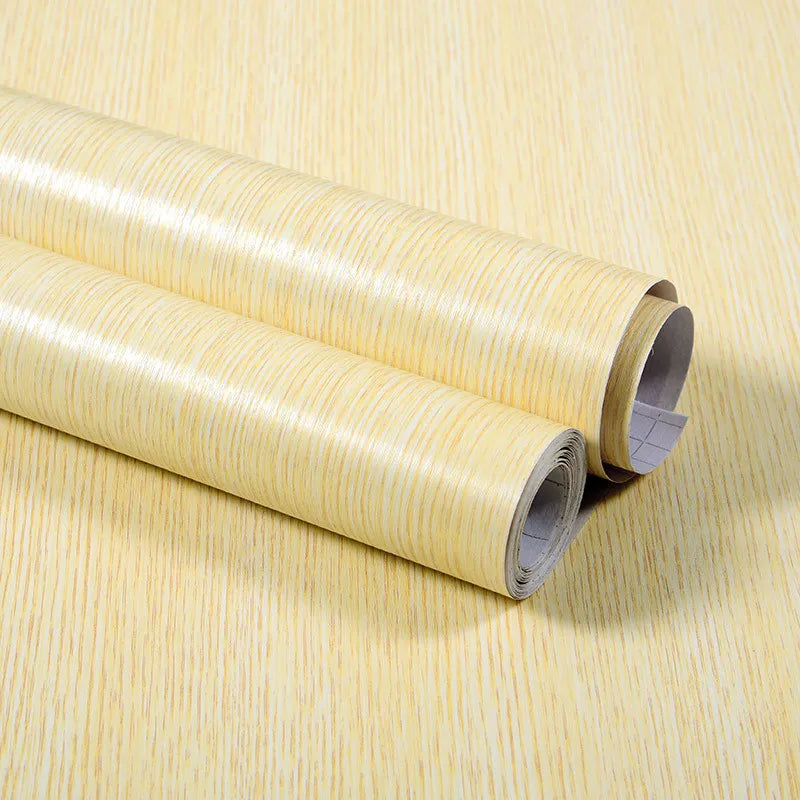 PVC Vinyl Wood Grain Wallpaper Self-Adhesive Waterproof 60cm Roll