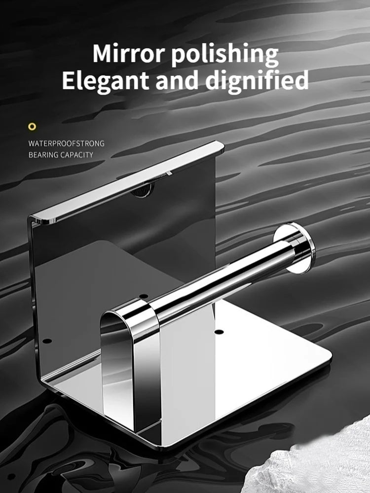304 Stainless Steel Bathroom Toilet Paper Holder Waterproof Wall Mount Roll Paper Box