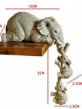 3pcs Cute Elephant Figurines Resin Animal Home Décor Gift Set