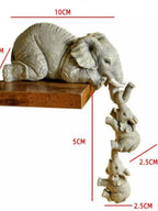 3pcs Cute Elephant Figurines Resin Animal Home Décor Gift Set