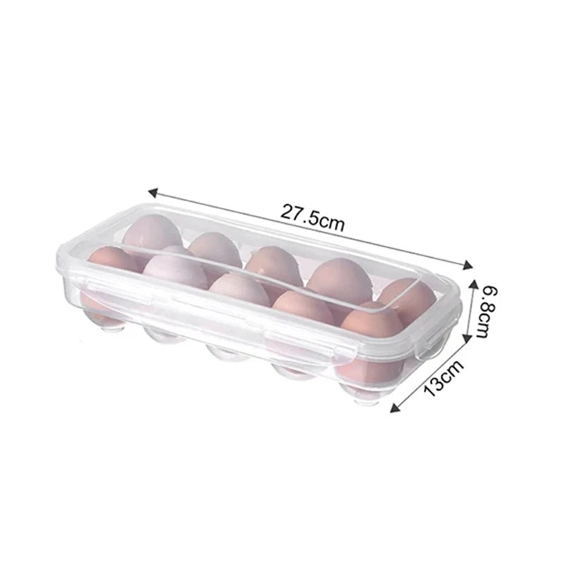 Reusable Plastic Egg Storage Box – Airtight & Stackable