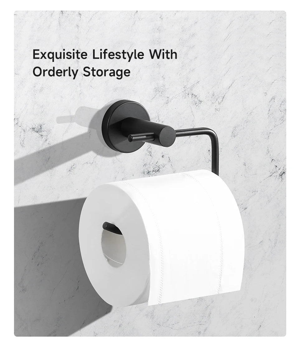 Stainless Steel Toilet Paper Holder Wall Mount Bathroom Paper Roll Shelf Rack
