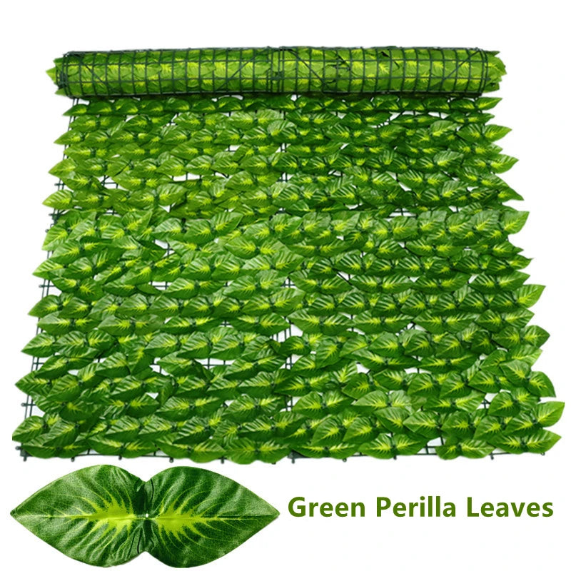 Amuixui Artificial Leaf Fence Panel Outdoor Privacy & Decorative Decor