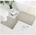 Three-Piece Bathroom Mat Set Non-Slip Microfiber Absorbent Floor Rugs Soft and Comfortable