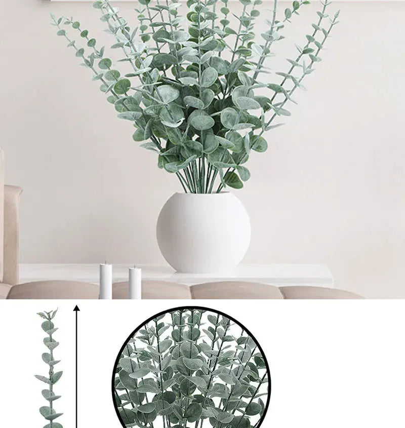 Artificial Eucalyptus Leaves Bouquet 41cm Decor