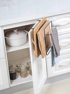 Metal Kitchen Cutting Board & Lid Organizer – Wall-Mounted Rack