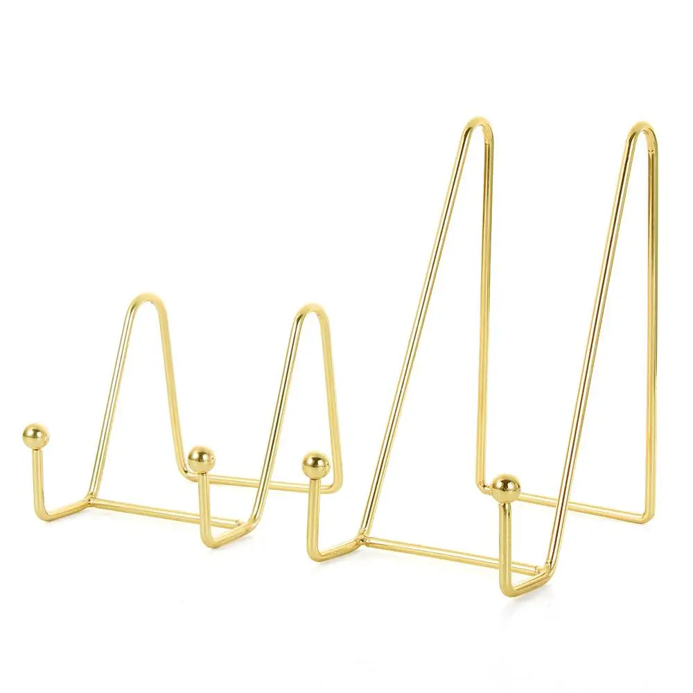 Golden Metal Desktop Storage & Display Rack Picture Holder Stand