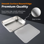 MTM 201 Stainless Steel Storage Trays – Eco-Friendly Korean Style, 4pcs Food Organizer