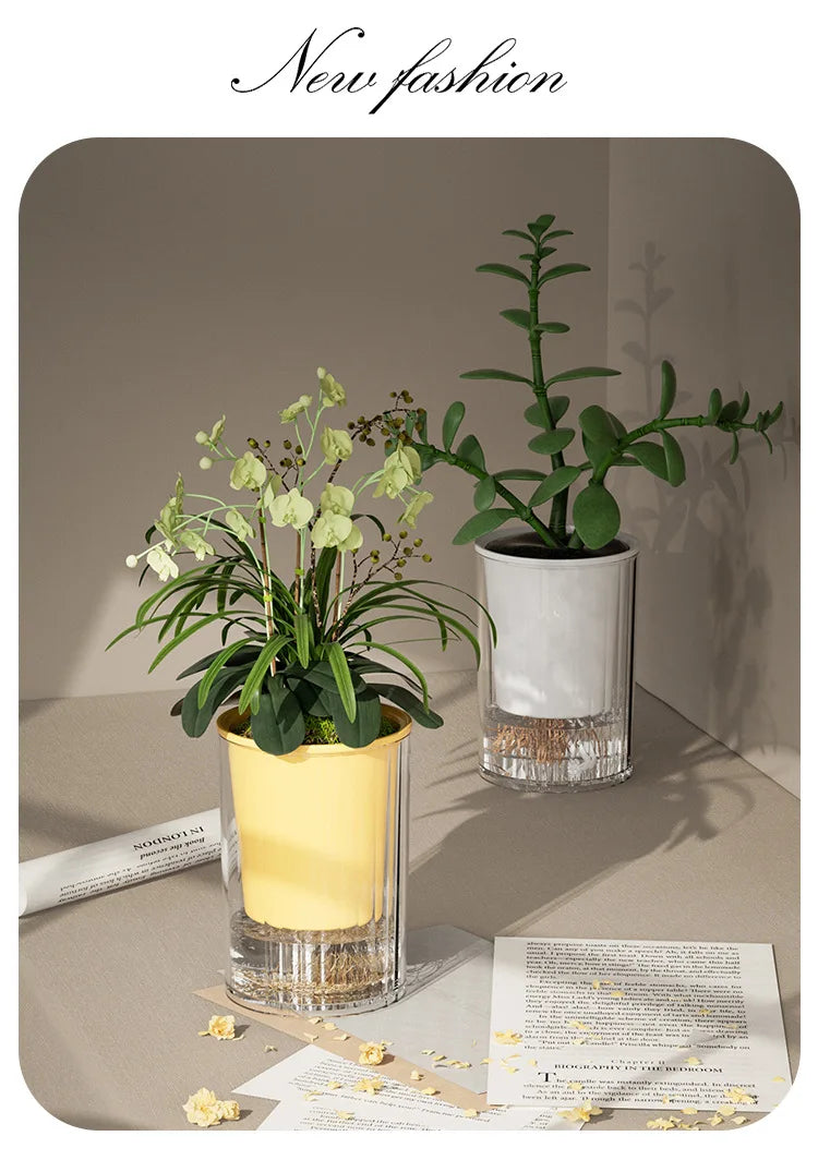Imitation Glass Plastic Succulent Planter Pot
