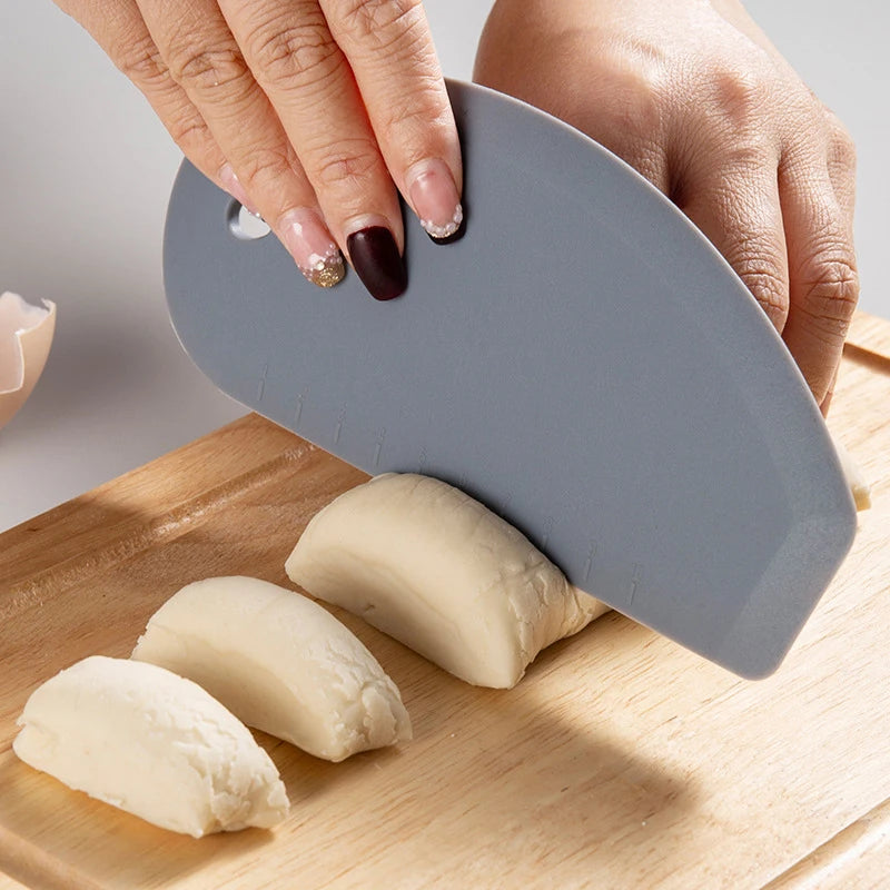 Silicone Dough Scraper with Scale – Multifunctional Baking Spatula