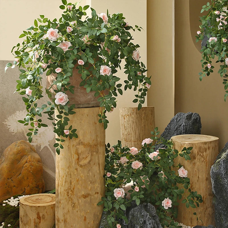 66cm Artificial Silk Rose Vine Indoor Wedding & Party Decor