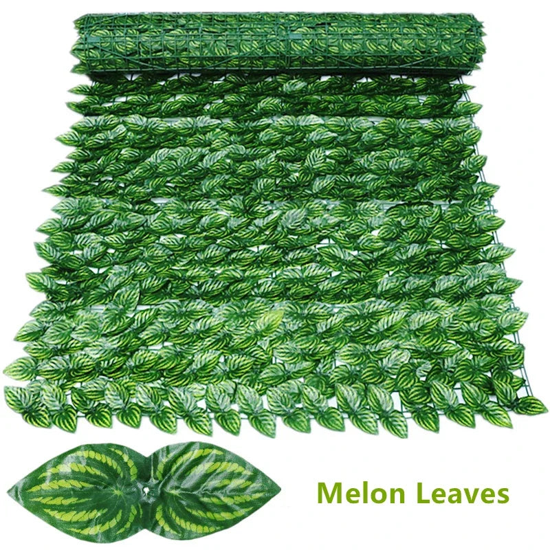 Amuixui Artificial Leaf Fence Panel Outdoor Privacy & Decorative Decor