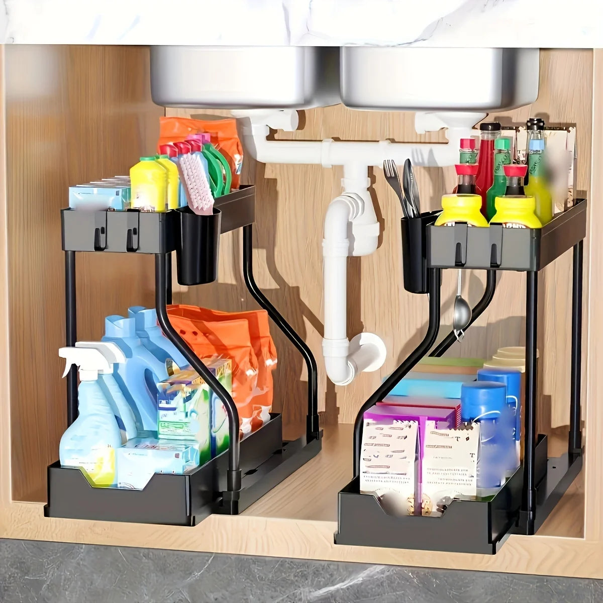 Polyester Drawer Organizer – Multi-Purpose Storage with Drawers