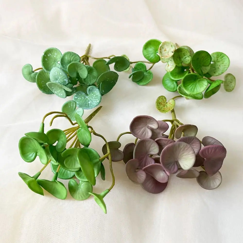 Artificial Mini Copper Coin Grass Plant for Decor