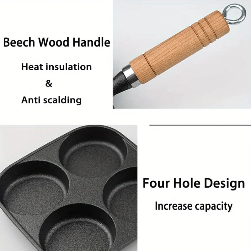4-Hole Non-Stick Egg & Pancake Frying Pan